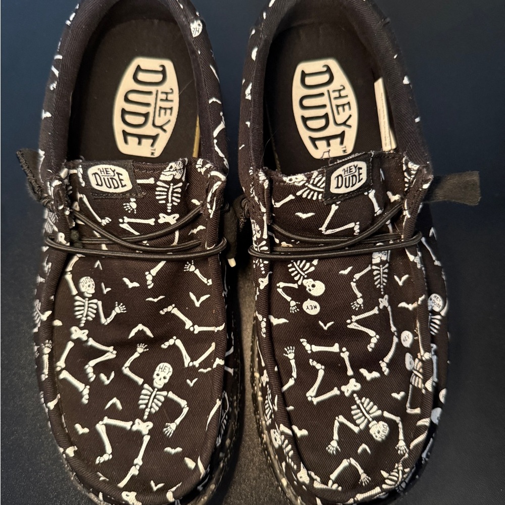Hey Dude Glow In The Dark Skeleton Slip-Ons